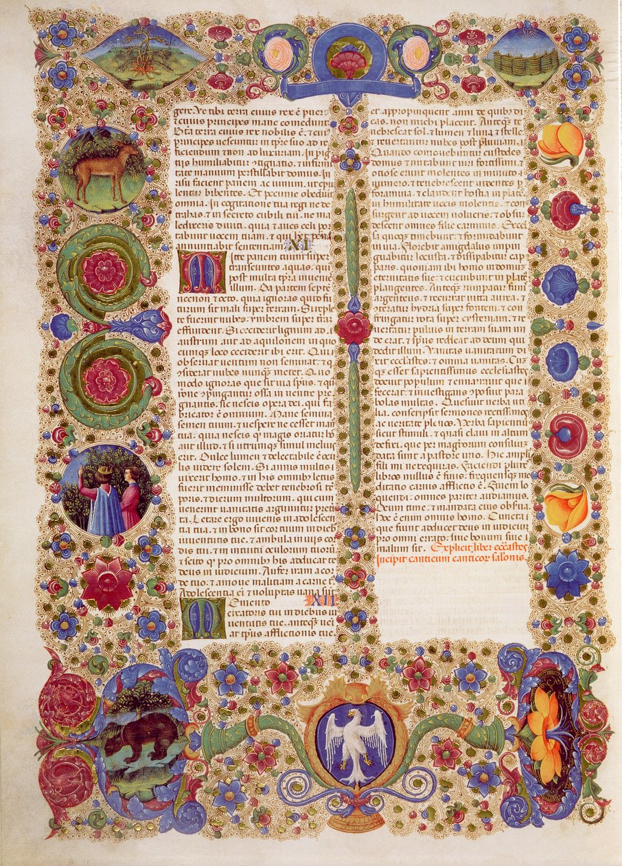 Fin du livre de Salomon, de la Bible Borso d
