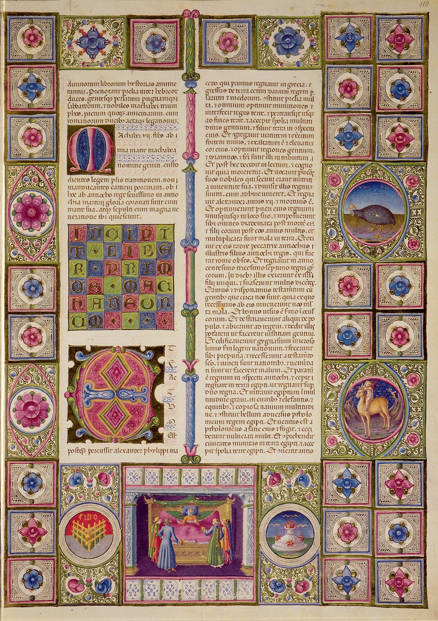 Fol.110r Ouverture du premier livre des Maccabées, de la Bible Borso d