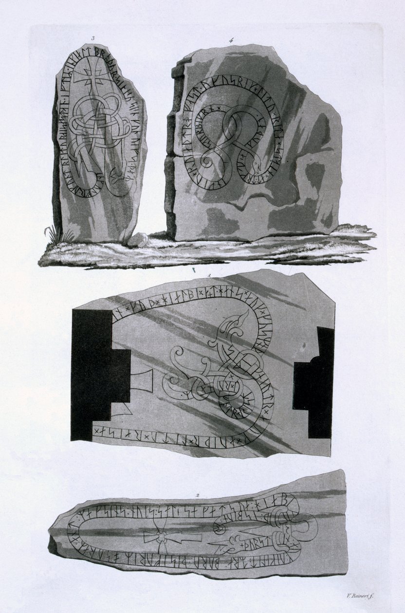 Bronzes de Gnistad, vers 1820-30 (gravure en couleur) - Italian School