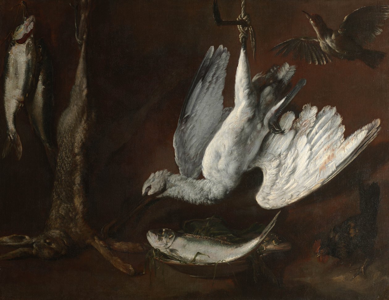 Lièvre, Spatule et Poisson, milieu des années 1600 - Italian School