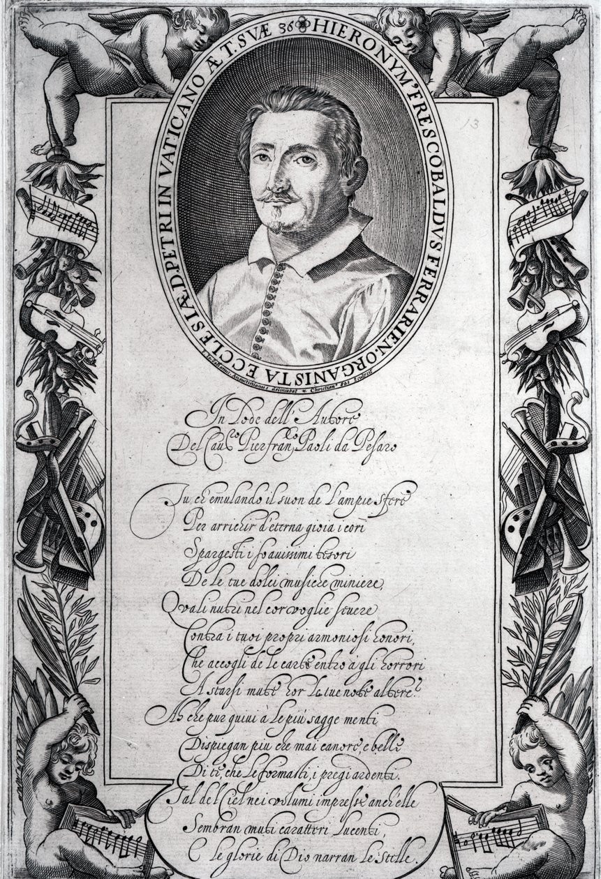 Hieronymus Frescobaldi, gravé par Christian Sas - Italian School