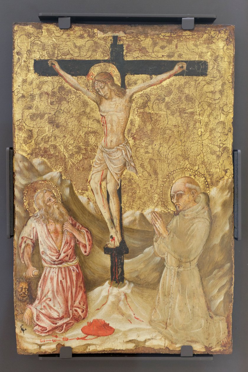 Le crucifix entre saint Jérôme et saint Bernardin de Sienne, maître de l