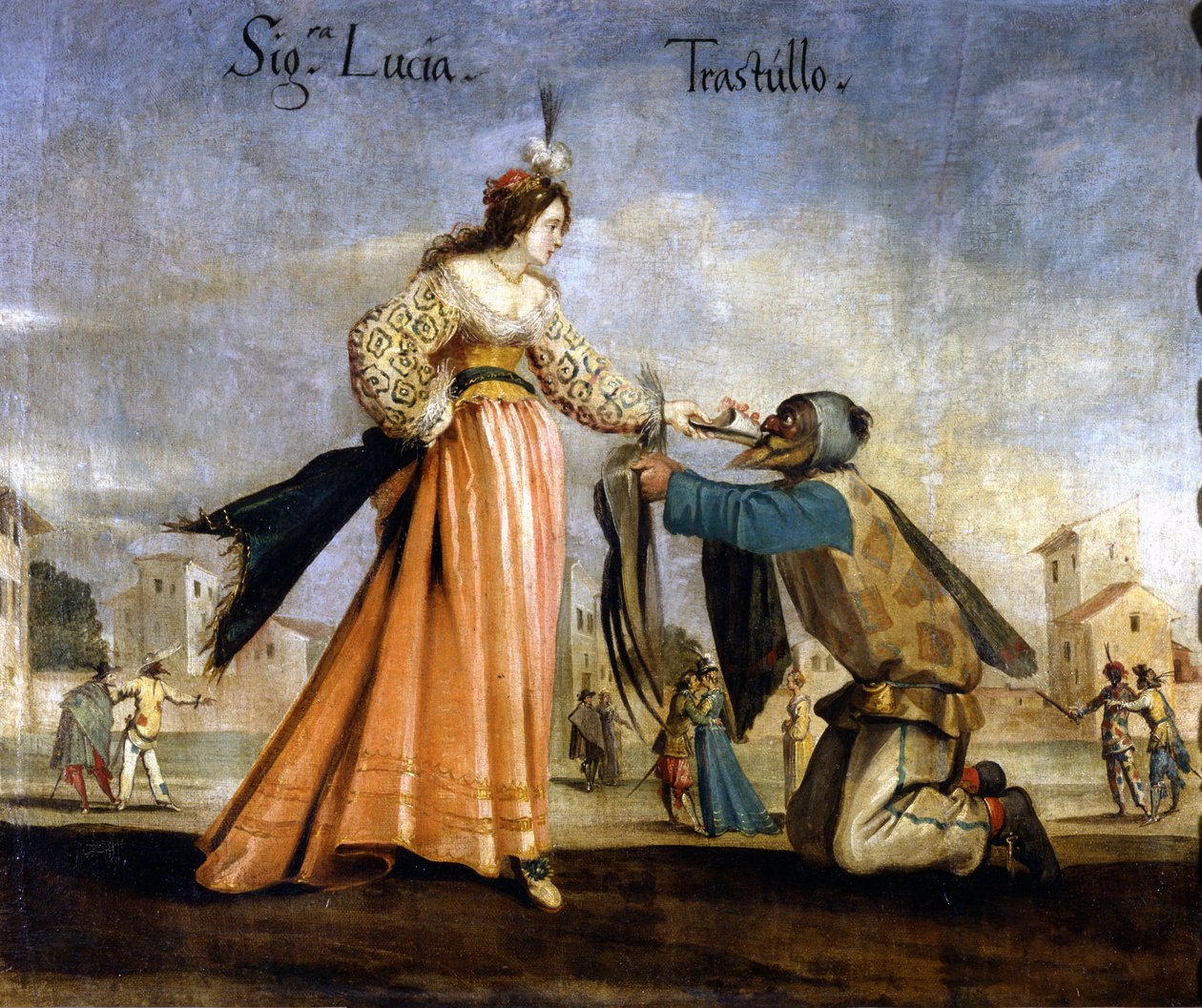 Masques italiens. Peinture de l