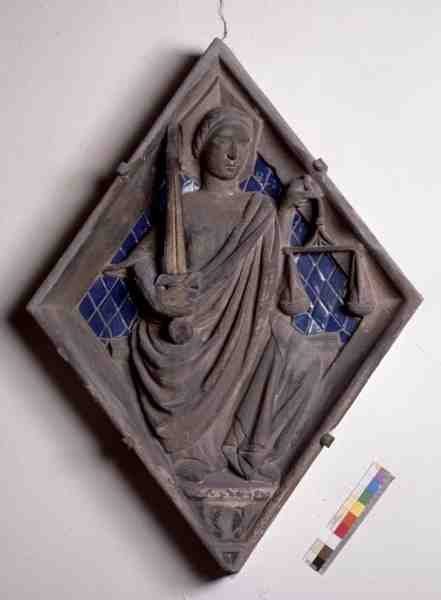 Justice, carreau en relief du Campanile - Italian School