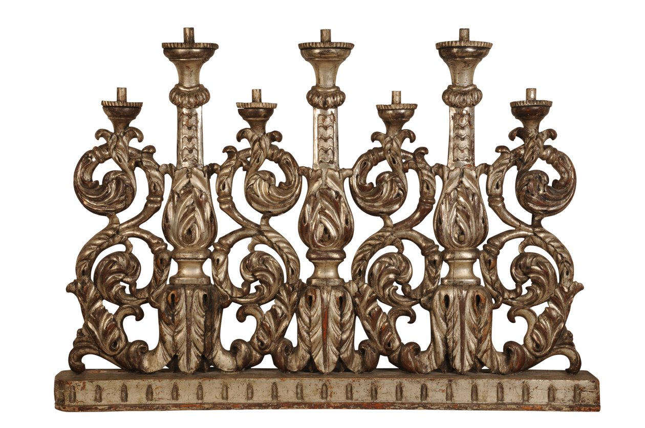 Grand chandelier en argent doré, vers 1800 - Italian School