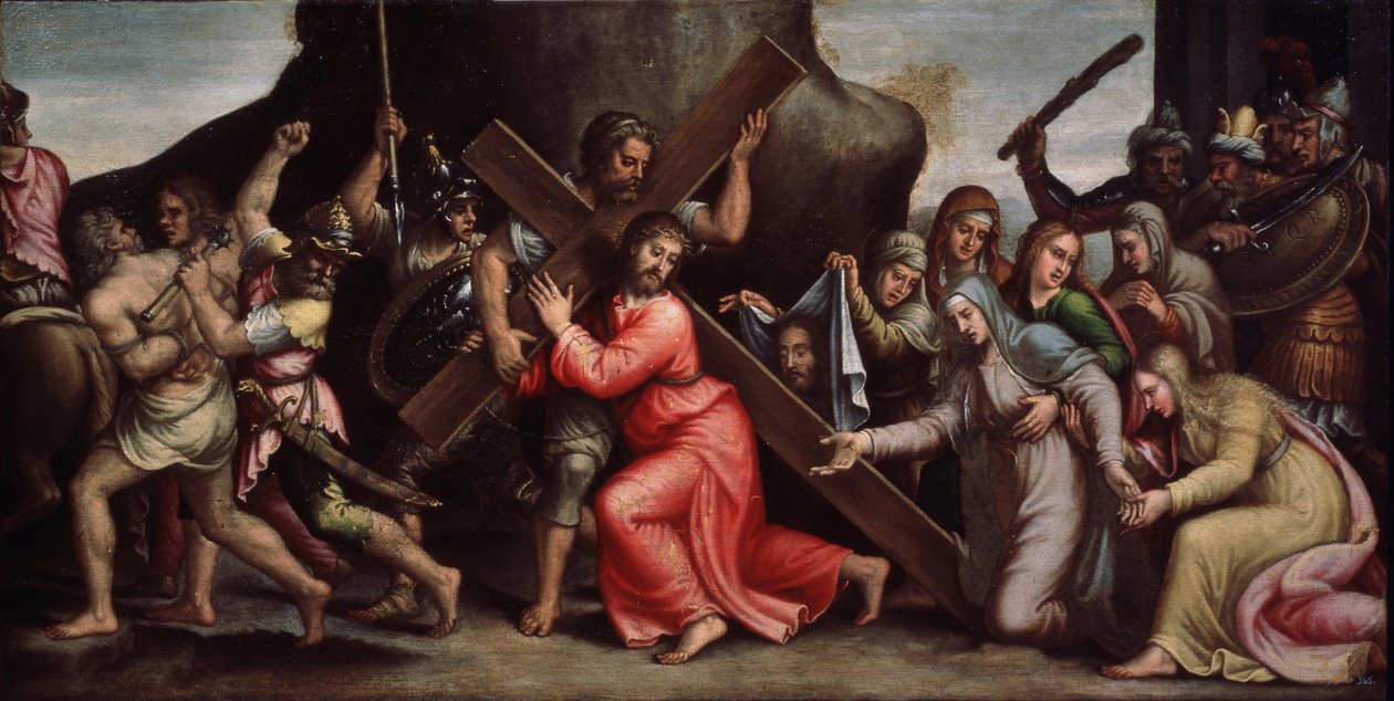 Le christ portant sa croix - Italian School