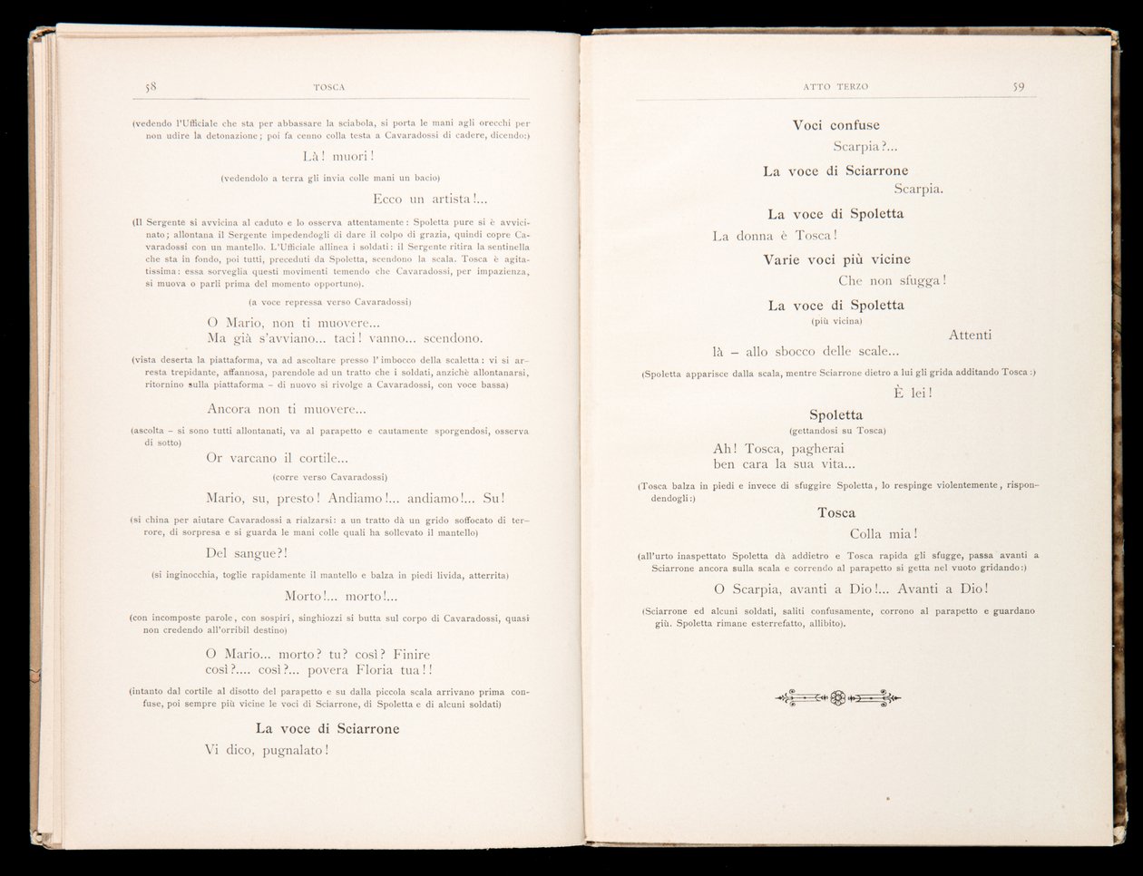 Libretto della Tosca par Giacomo Puccini, Édition Ricordi, Italie - Italian School