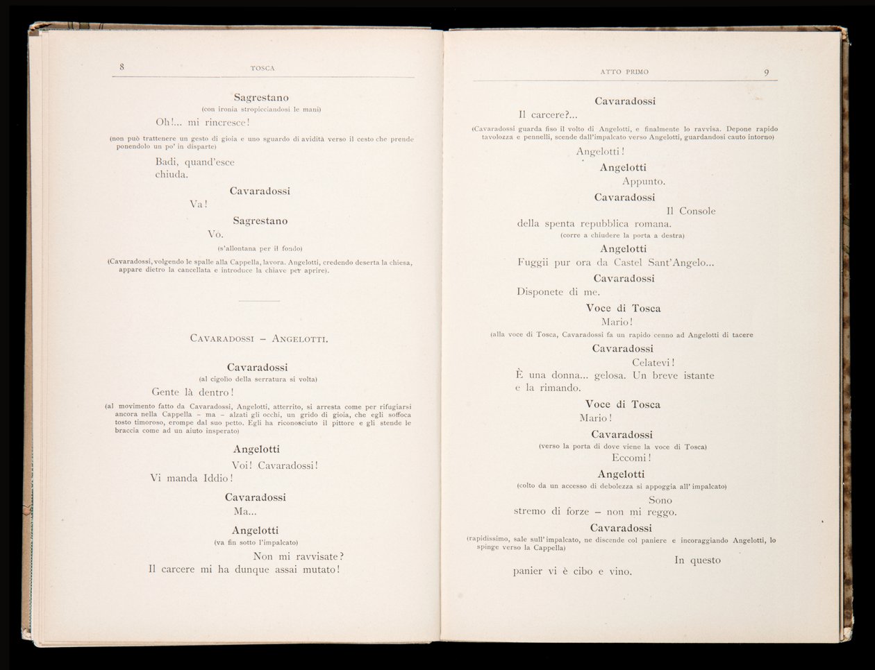 Libretto della Tosca par Giacomo Puccini, Édition Ricordi, Italie - Italian School
