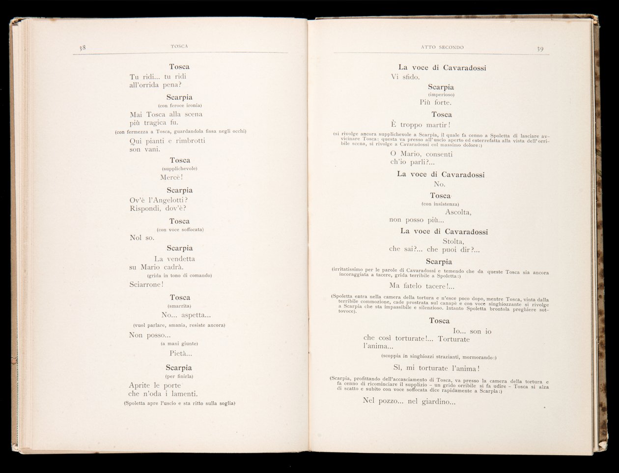 Libretto della Tosca par Giacomo Puccini, Édition Ricordi, Italie - Italian School