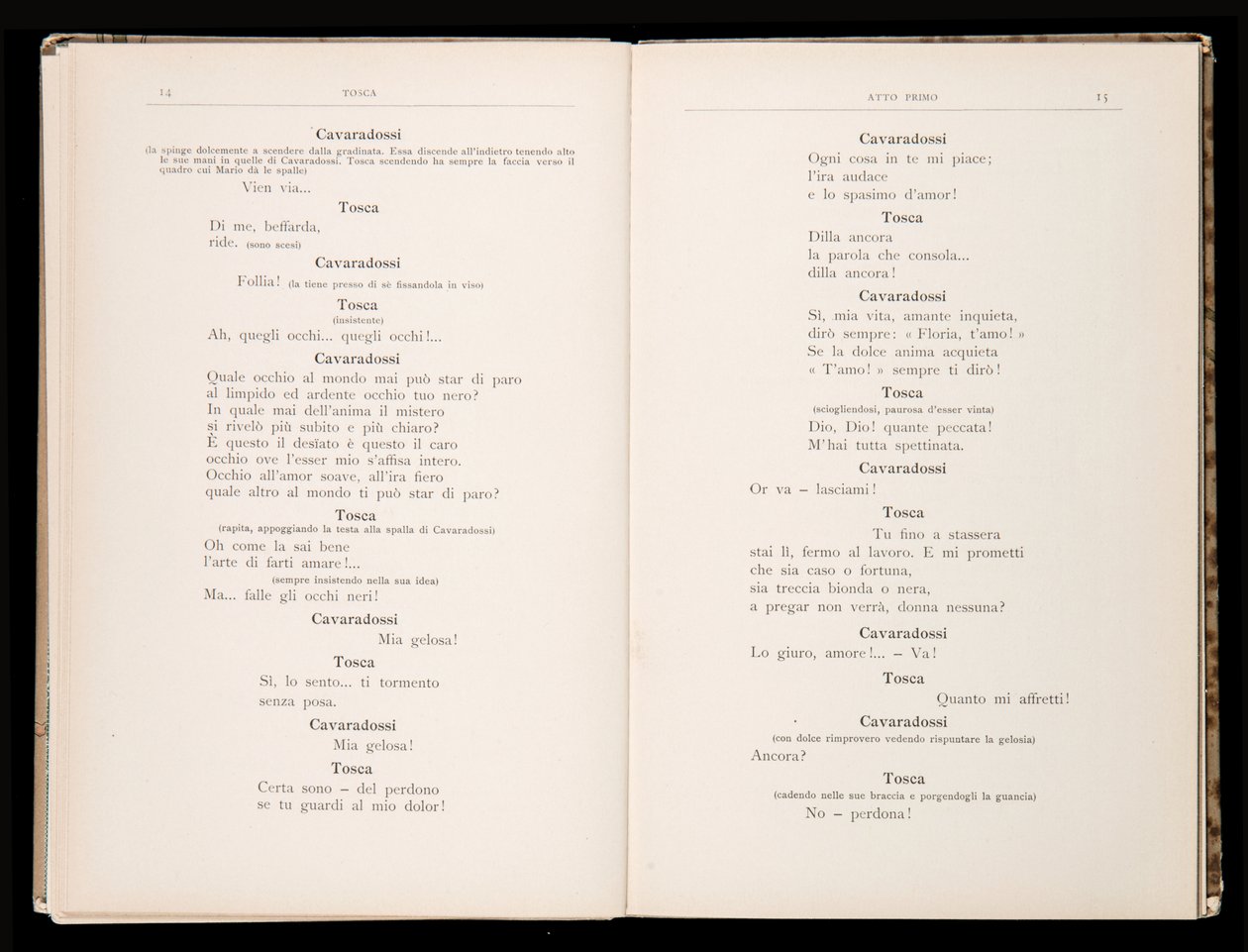 Libretto della Tosca par Giacomo Puccini, Édition Ricordi, Italie - Italian School