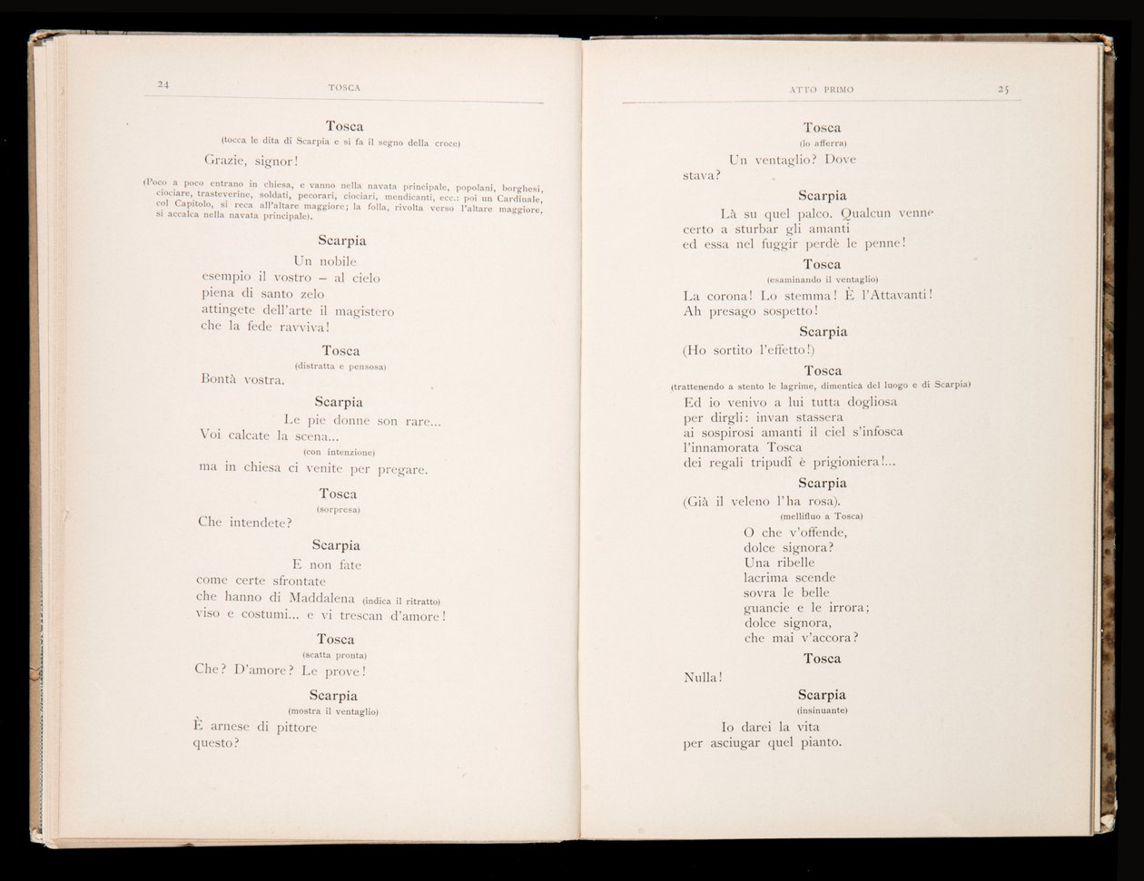 Libretto della Tosca par Giacomo Puccini, Édition Ricordi, Italie - Italian School