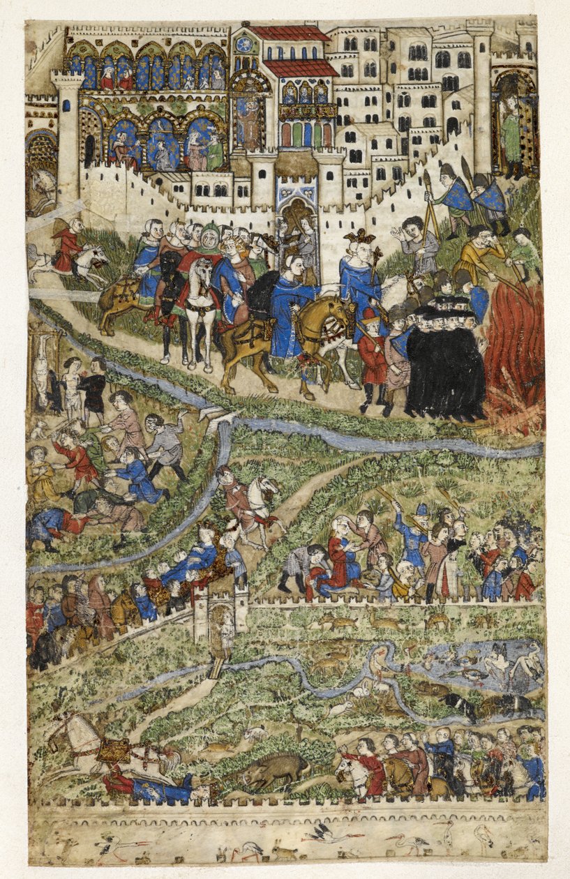 Destruction des Templiers et mort du roi Philippe IV (1268-1314) de France, illustration de 