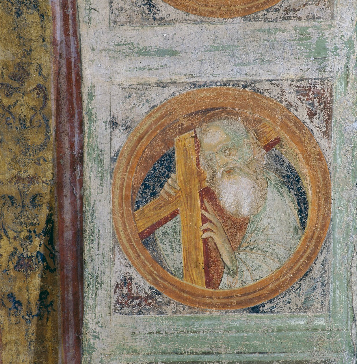 Saint homme avec croix, possiblement Saint André - Italian School