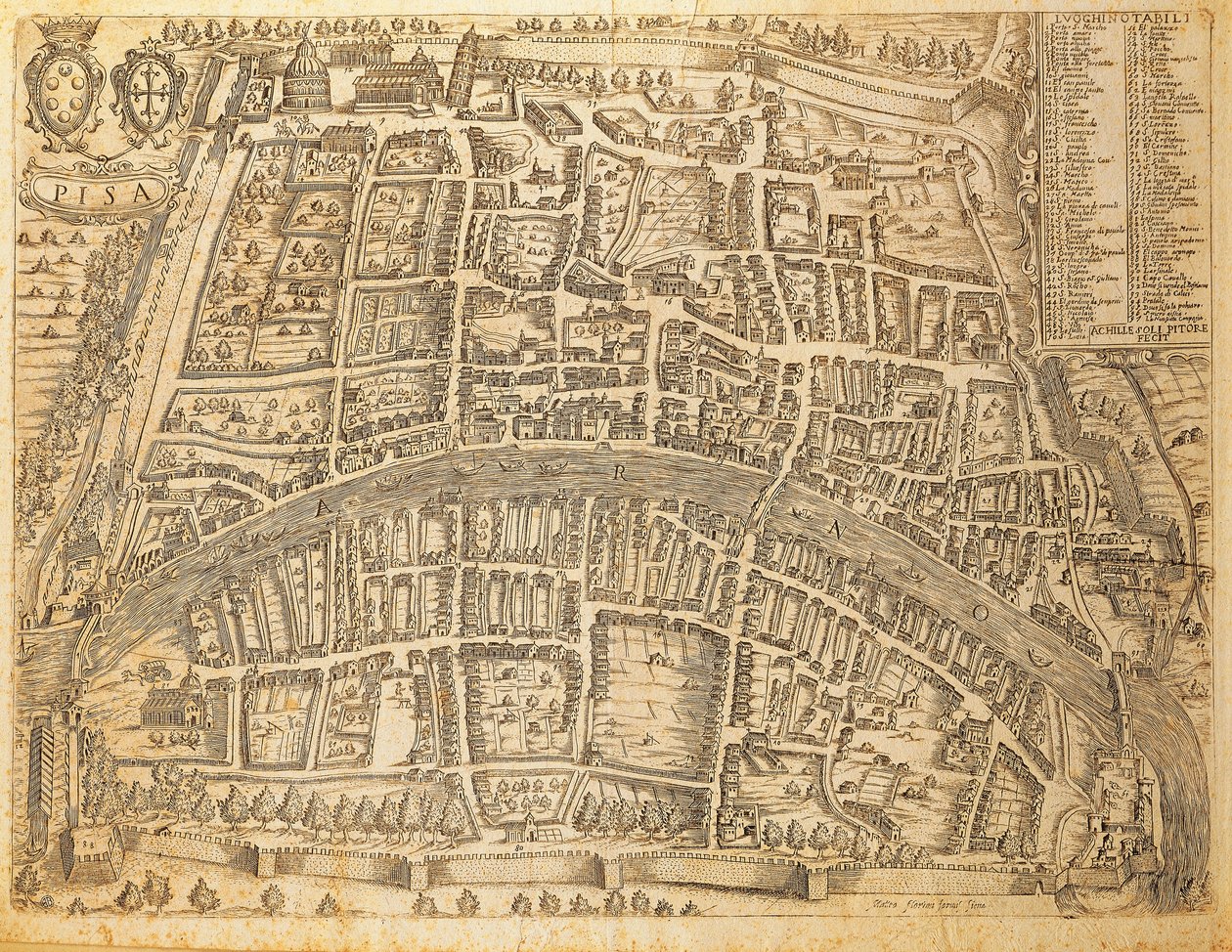 Carte de Pise - Italian School