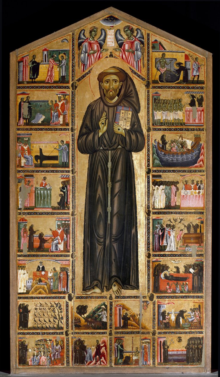 Maître del San Francesco Bardi. École florentine de la première moitié du 13ème siècle. Retable de San Francesco d