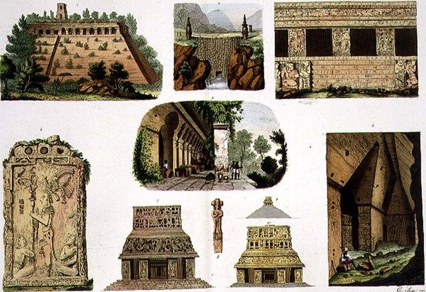 Antiquités Mexicaines, détails architecturaux, planche 48A de 