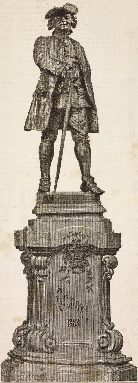 Monument à Carlo Goldoni (1707-1793) par Antonio dal Zotto, dévoilé le 20 décembre - Italian School