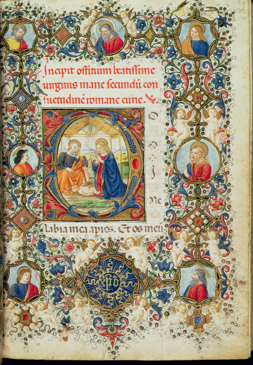 Ms 154 f.14r Adoration de l
