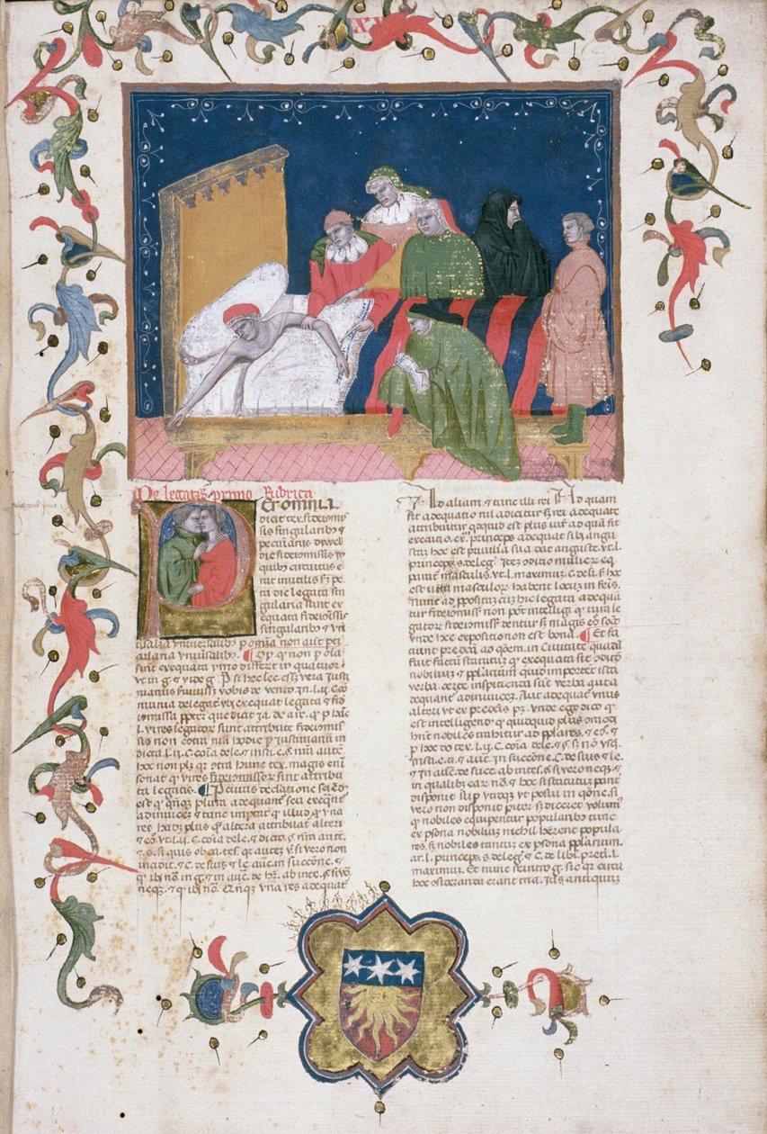 Un homme rédigeant son testament, de 