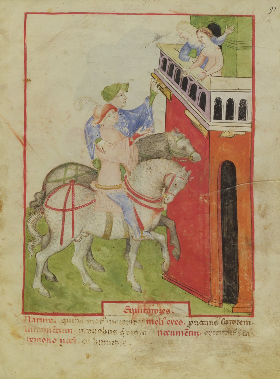 Équitation, du Tacuinum Sanitatis, c.1390-1400 - Italian School