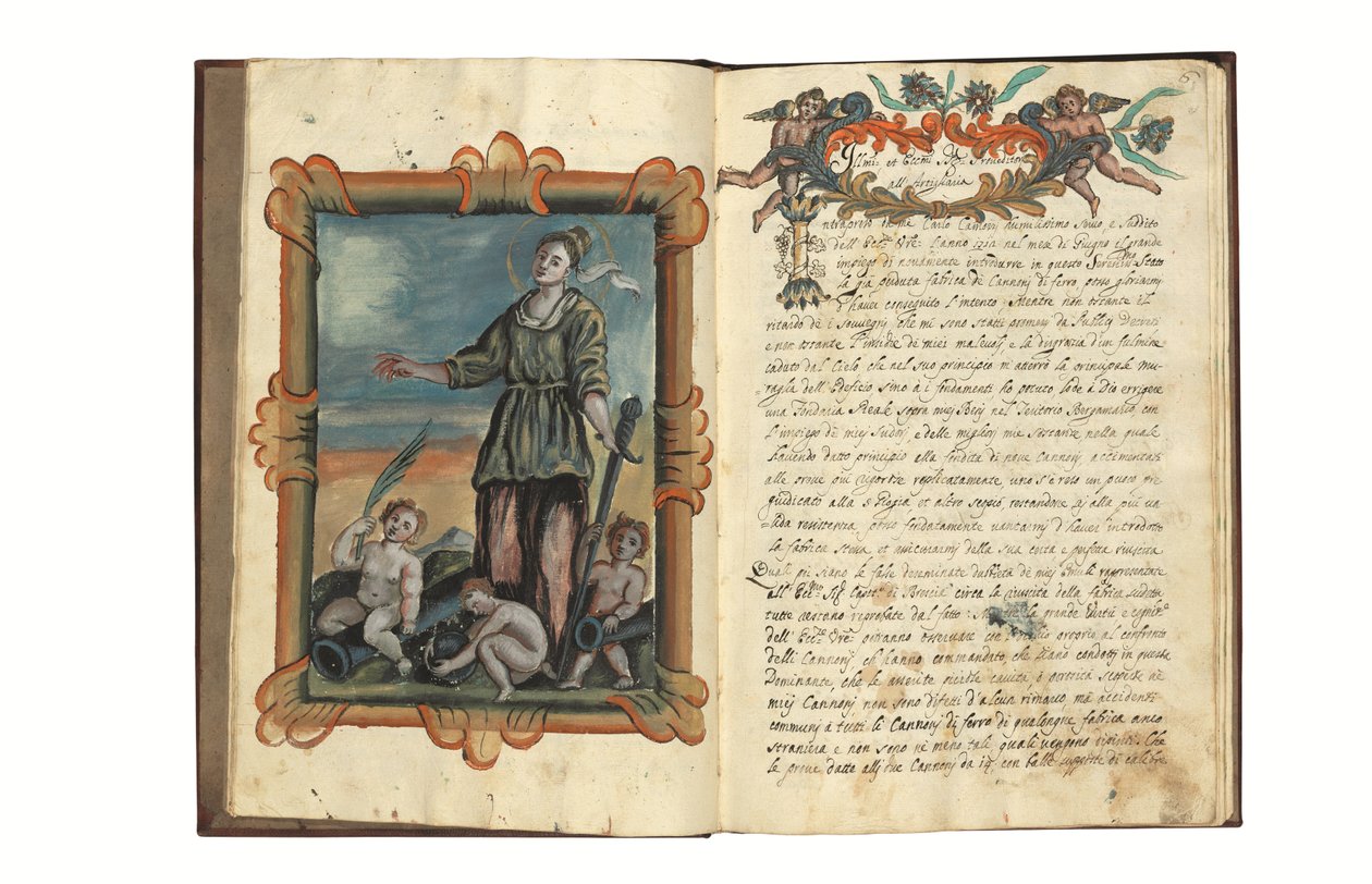 Sur la fabrication des armes pour la République de Venise par Carlo Camozzi di Bergamo (fl.1712), en italien et en latin, manuscrit illustré sur papier, Venise, première moitié du XVIIIe siècle - Italian School