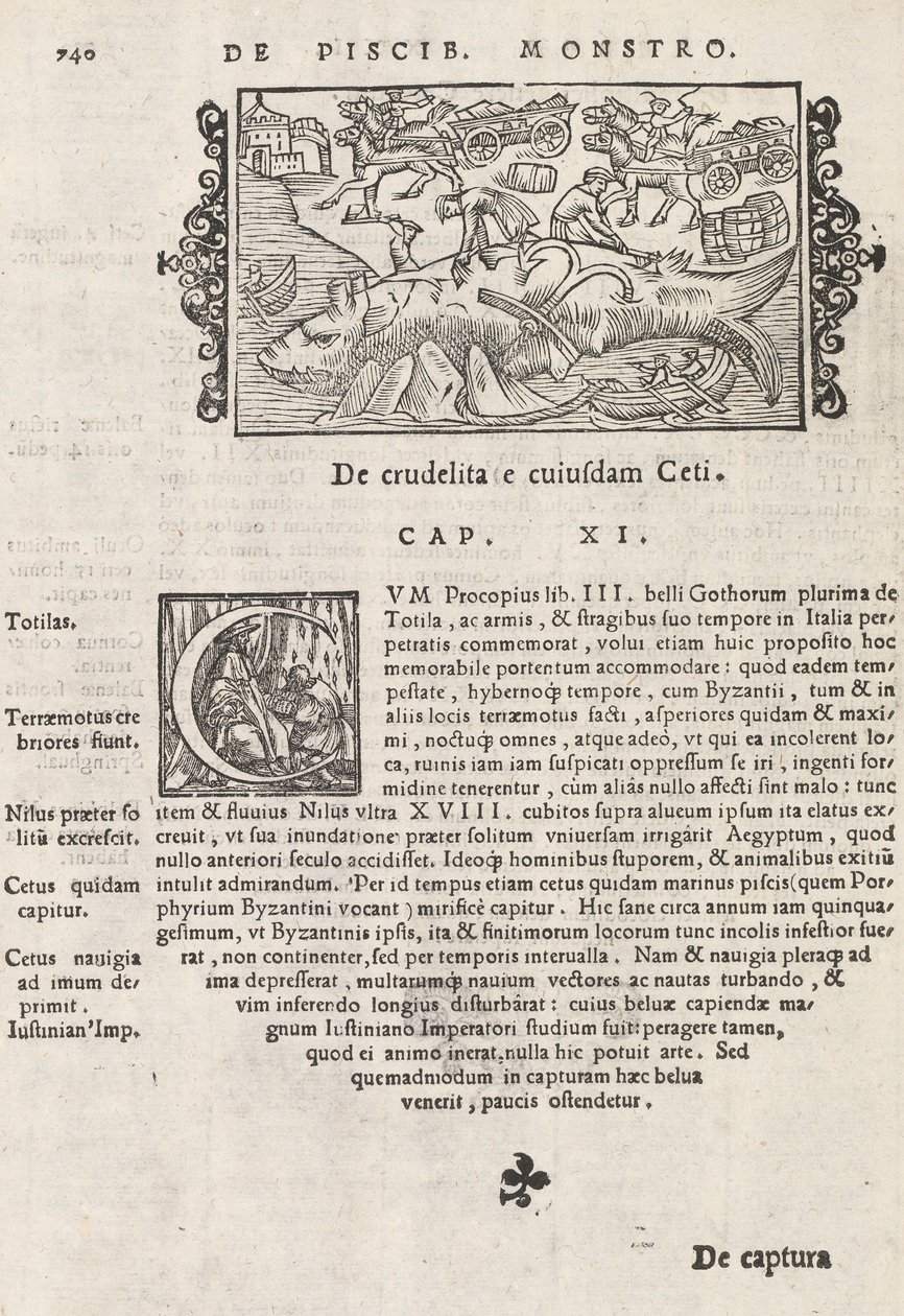 Page 740 de Historia De Gentivus Septentrionalibus par Magnus Olaus, Rome 1565 - Italian School