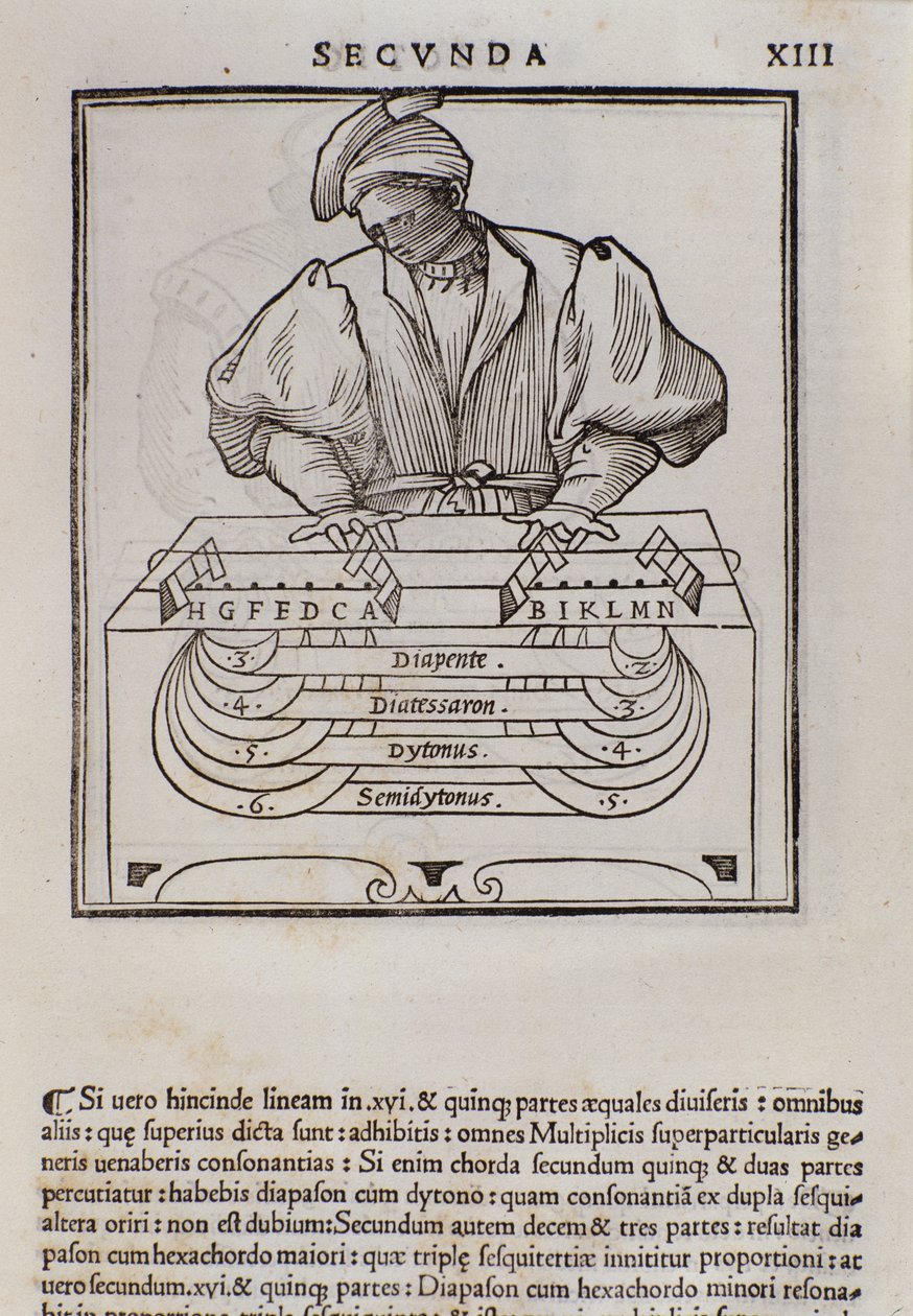 Page de Musica theorica par Lodovico Fogliani (1475?-1542) théoricien de la musique - Italian School