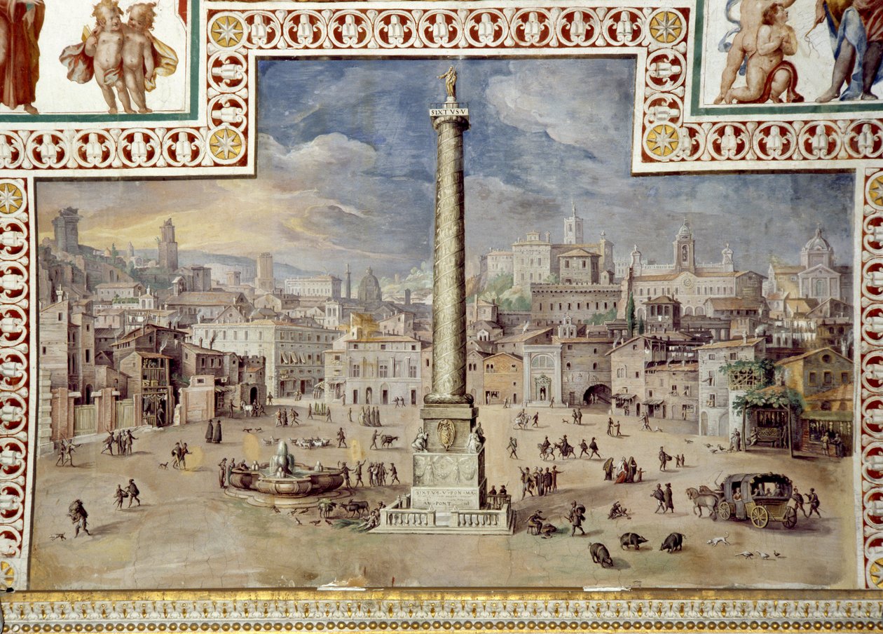 Piazza Colonna, Rome - Italian School