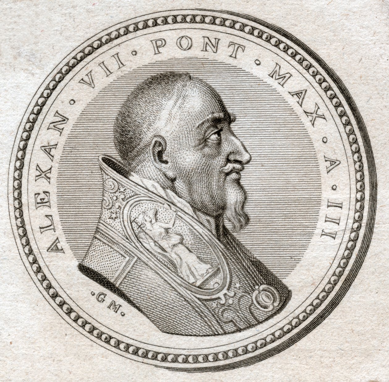 Pape Alexandre VII (gravure) - Italian School