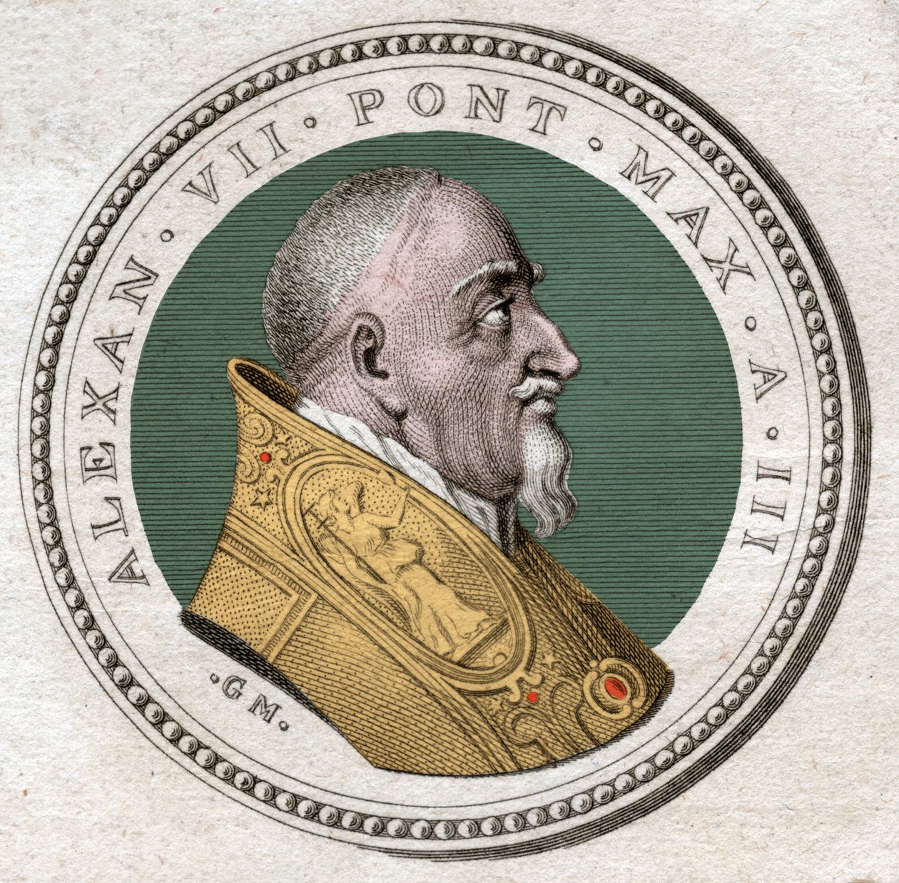 Pape Alexandre VII. (gravure) - Italian School