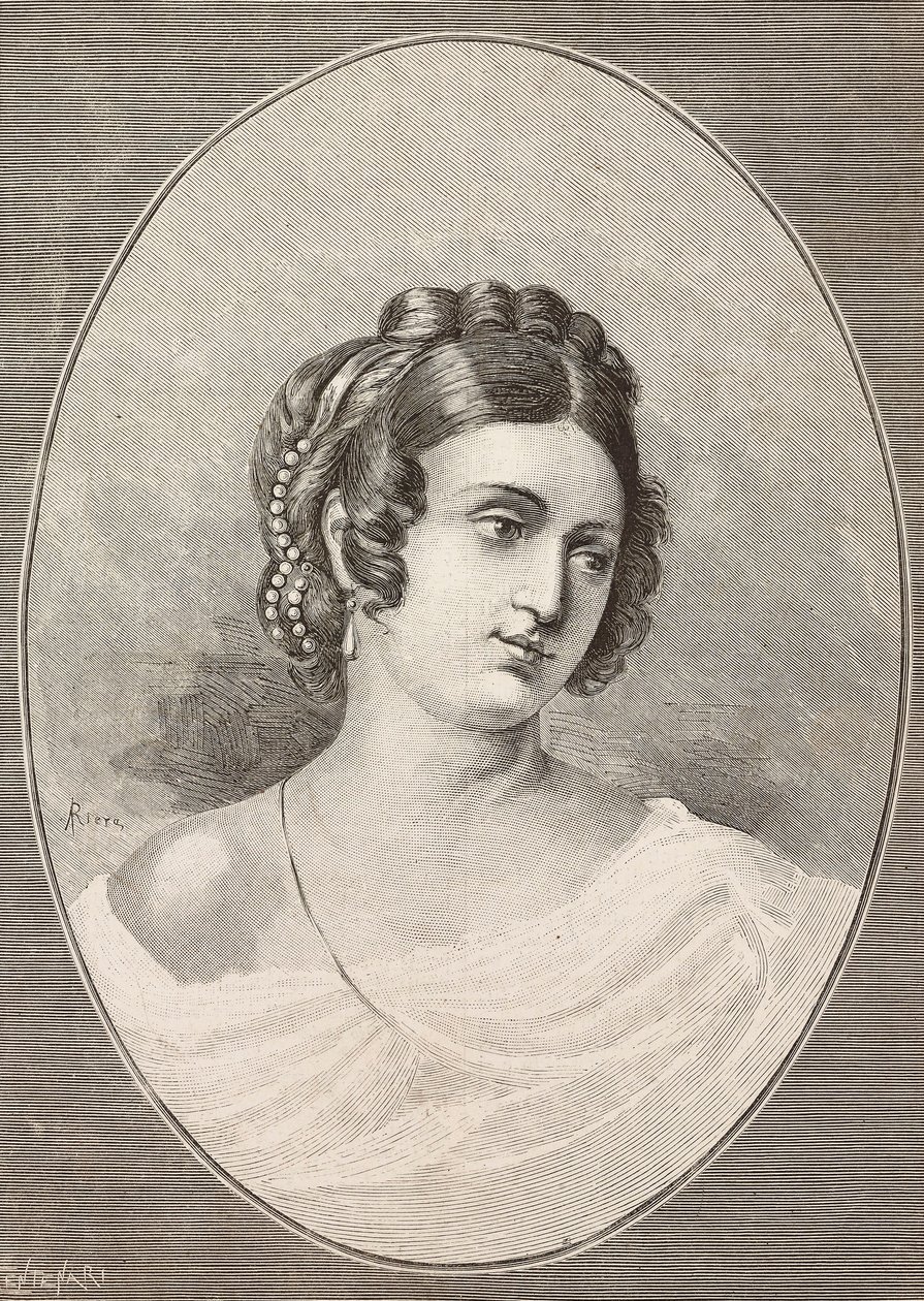 Portrait de Costanza Monti (1792-1840), poète italienne, gravure de Centenari de L