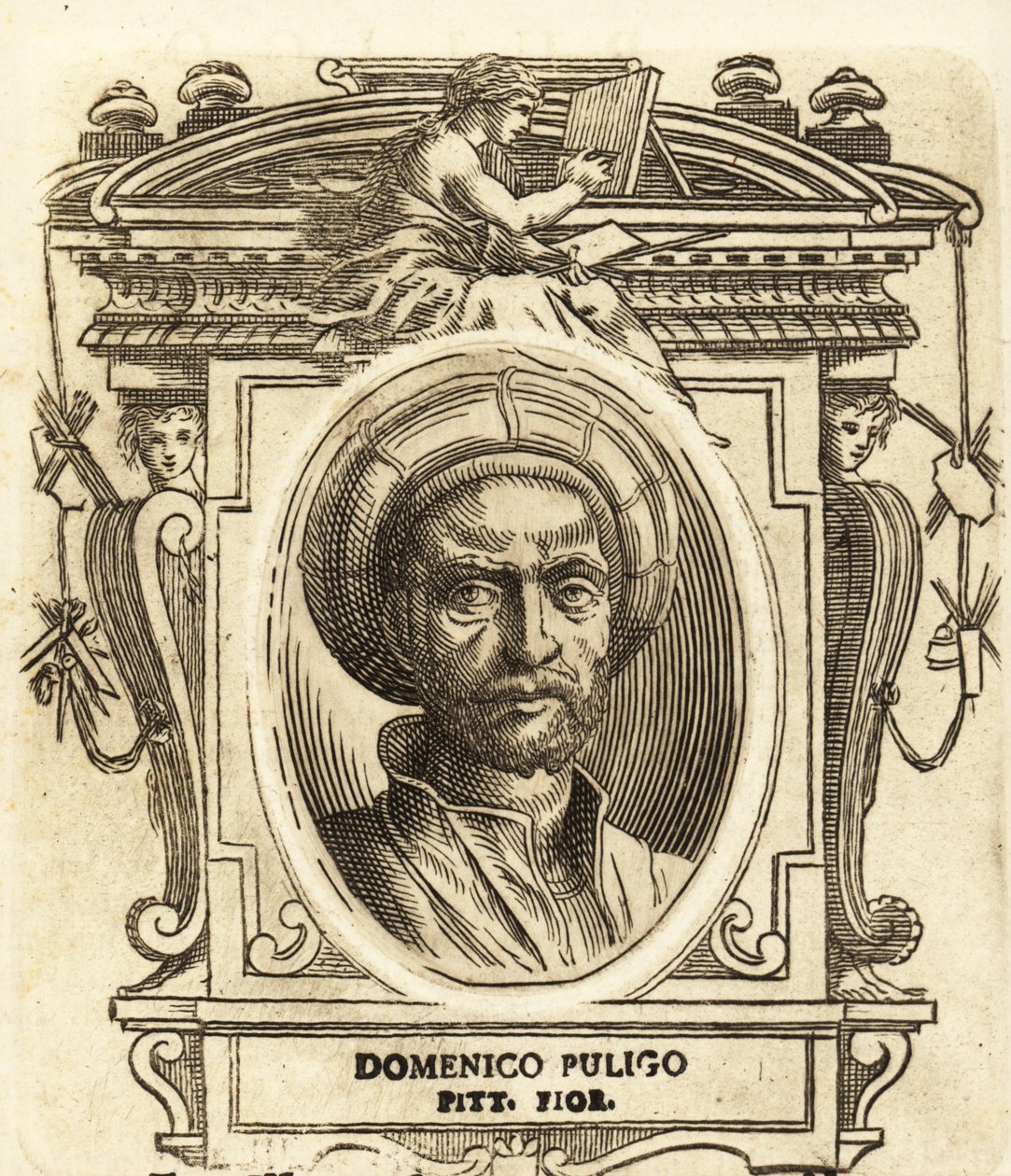 Portrait de Domenico Puligo, peintre italien de la Renaissance, actif à Florence - Italian School