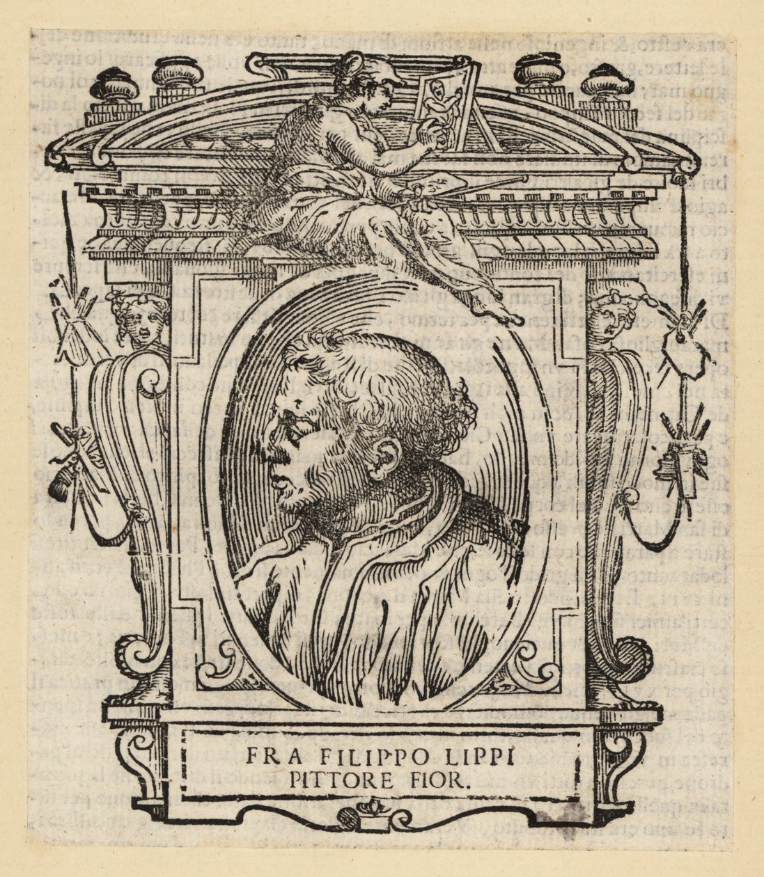 Portrait de Filippo Lippi, peintre italien de Florence du Quattrocento (15e siècle), vers 1406-1469 - Italian School