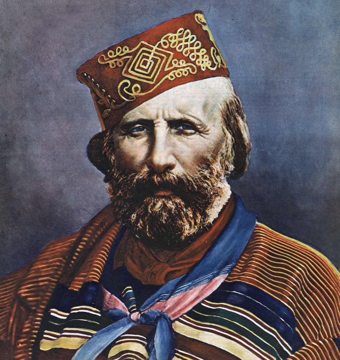 Portrait de Giuseppe Garibaldi (1807-1882), homme politique italien. - Italian School