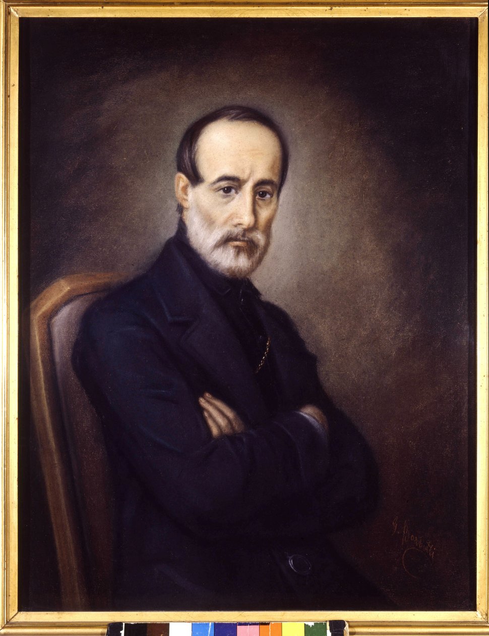 Portrait de Giuseppe Mazzini (1805 ou 1808 - 1872). Peinture du XIXe siècle. Museo del Risorgimento. Milan - Italian School