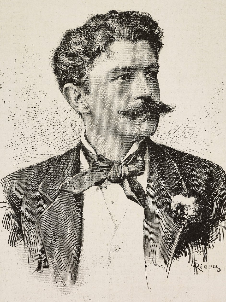 Portrait de Herbert von Bismarck (1849-1904), homme politique allemand (gravure) - Italian School