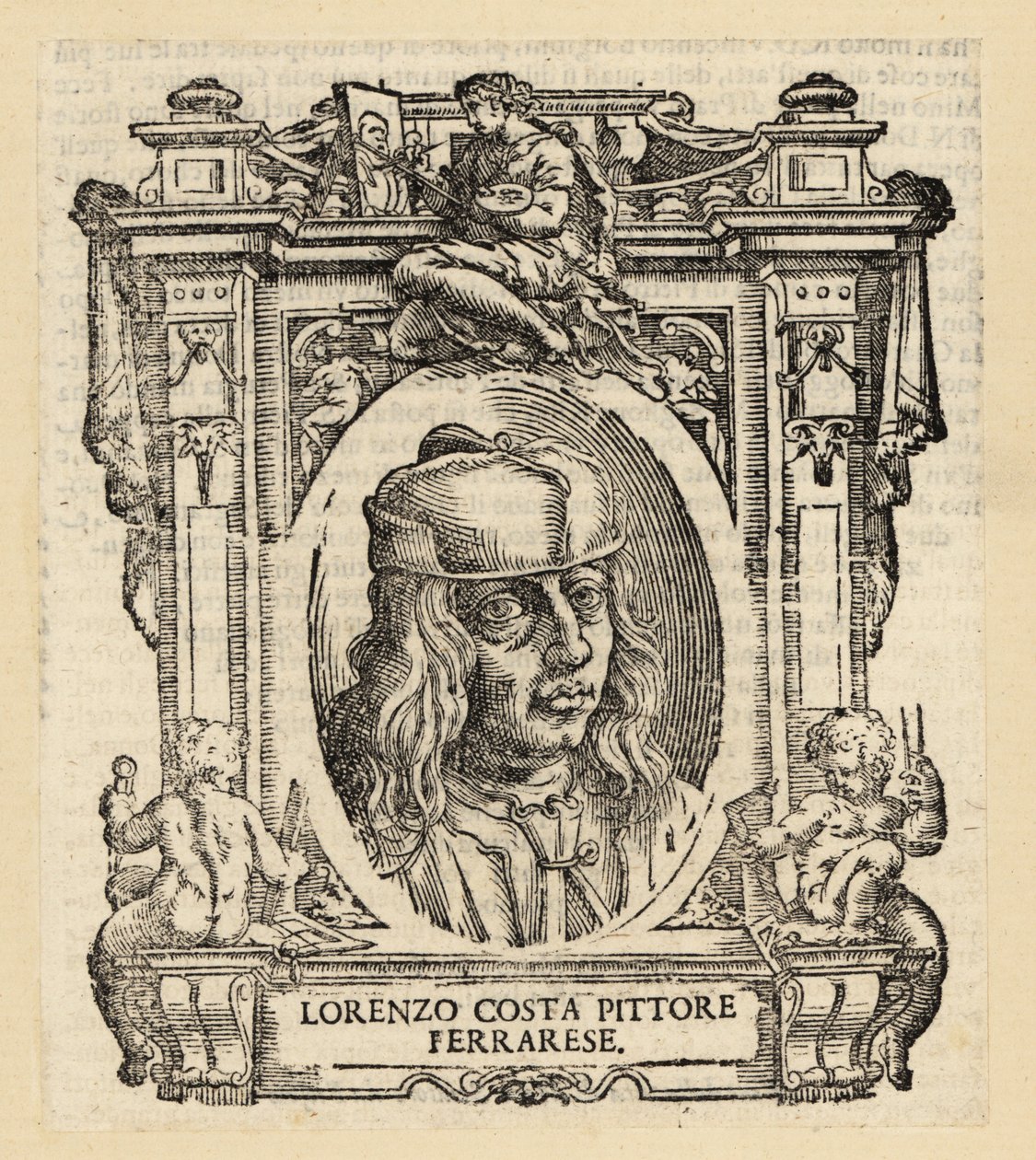 Portrait de Lorenzo Costa, peintre italien de la Renaissance de Ferrare - Italian School