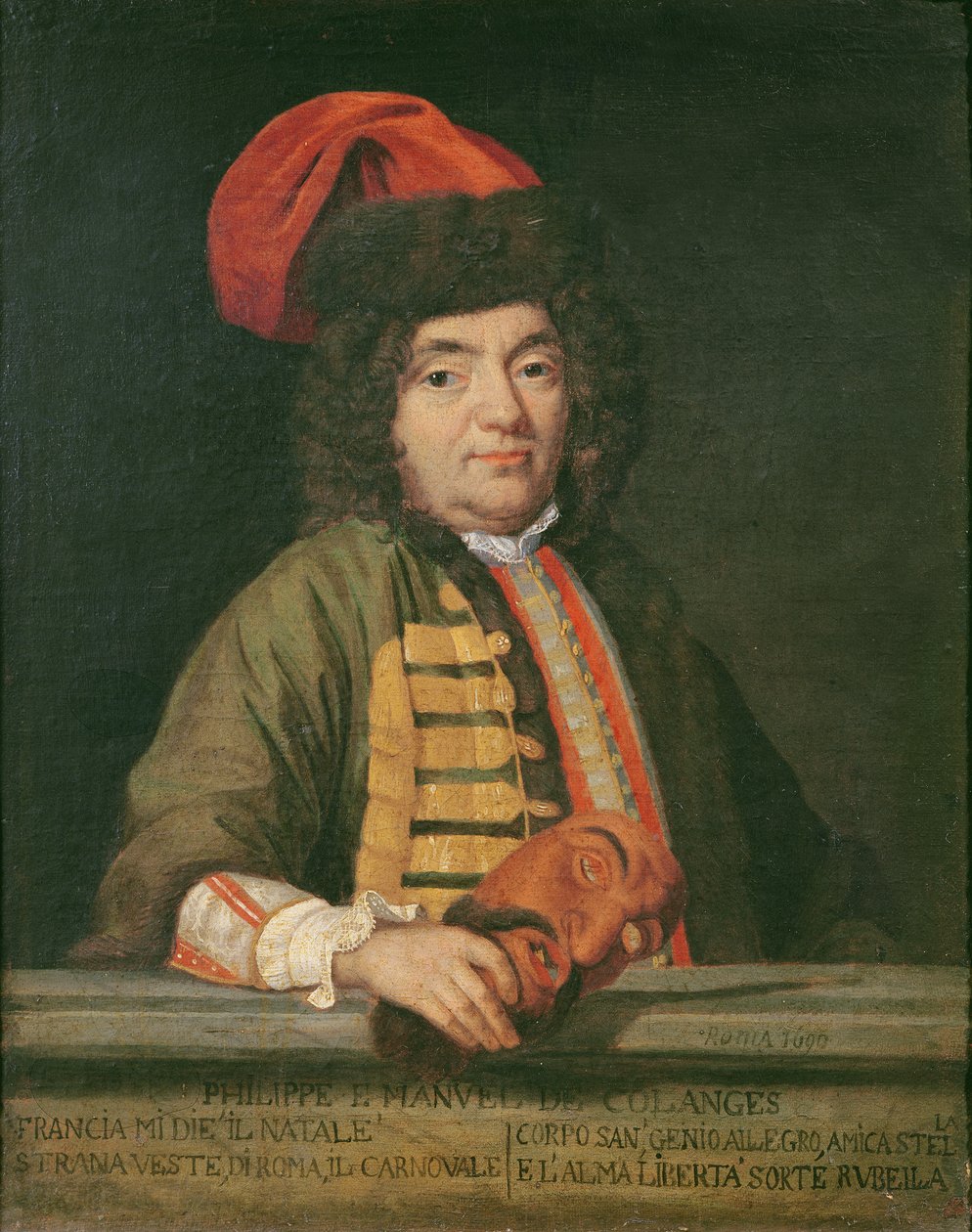 Portrait de Philippe Emmanuel de Coulanges déguisé pour le carnaval, 1690 - Italian School