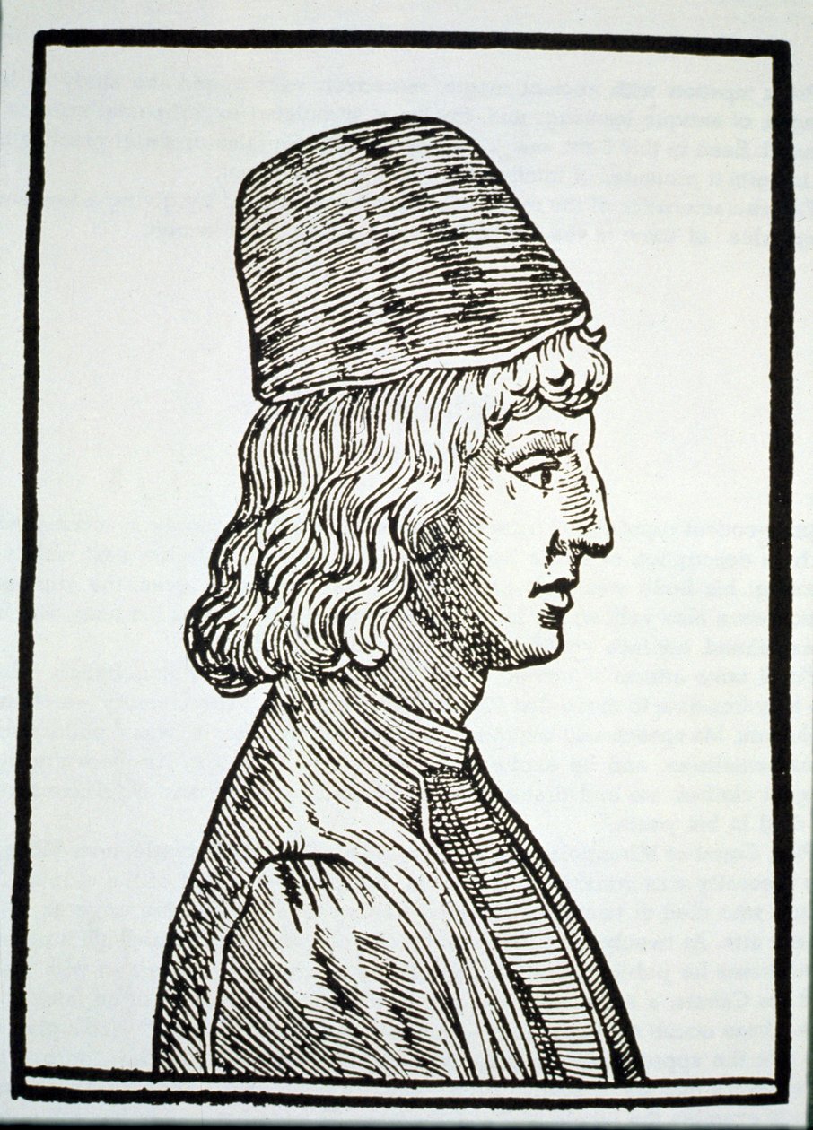 Portrait de Pic de la Mirandole (1463-94), de Delle Celeste Fisionomia par Giovanni Battista della Porta, Padoue 1616, illustré dans Histoire de la Magie, publié à la fin du 19e siècle - Italian School