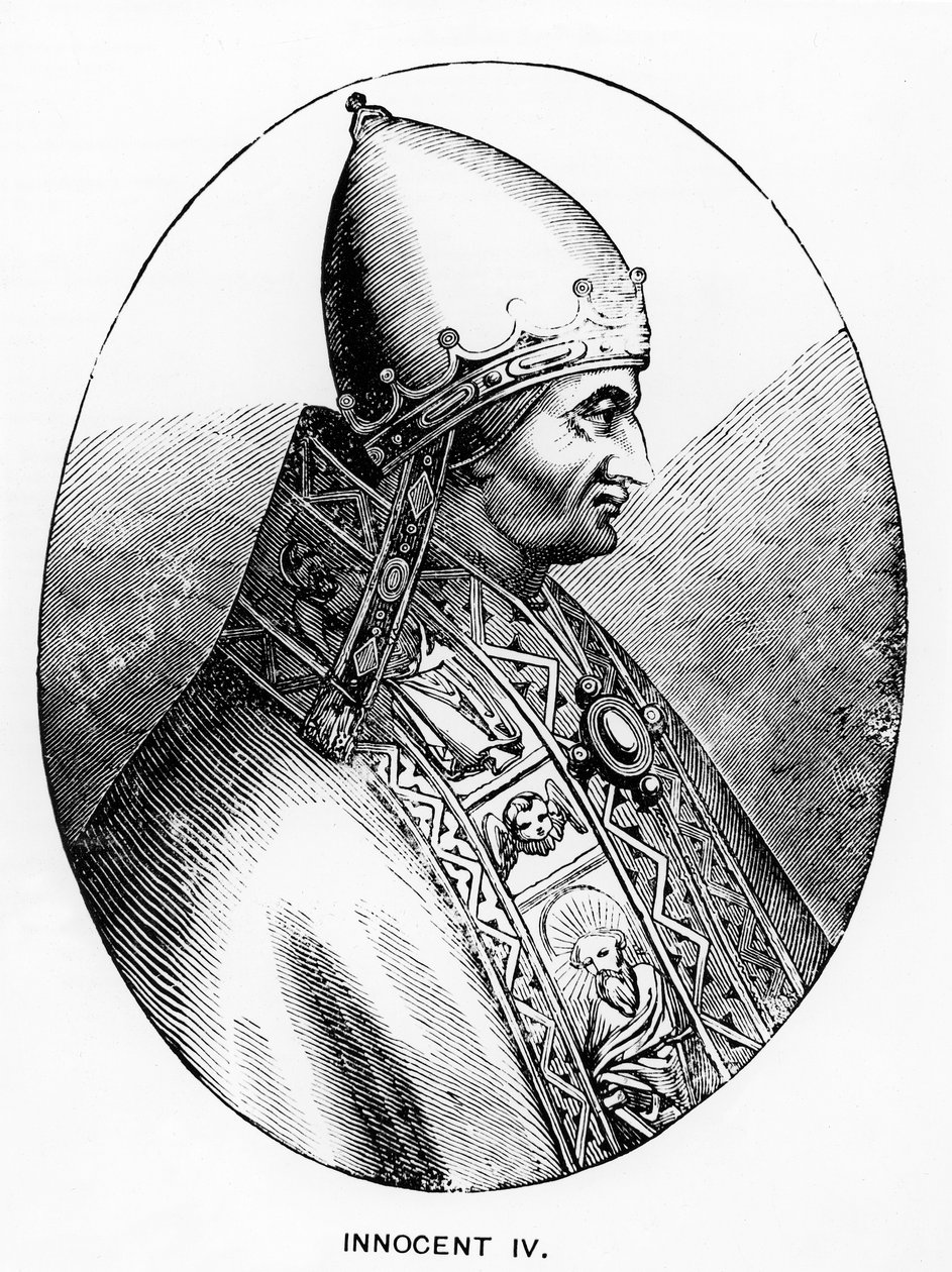 Portrait du pape Innocent IV, illustration de Science et Littérature au Moyen Âge et à la Renaissance, écrit et gravé par Paul Lacroix, 1878 - Italian School