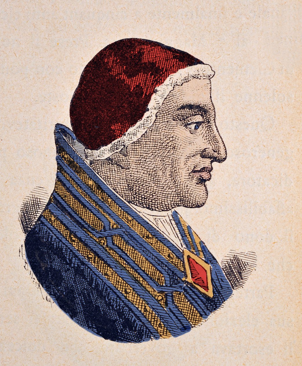 Portrait du Pape Benoît XII (1334-1342) - Italian School