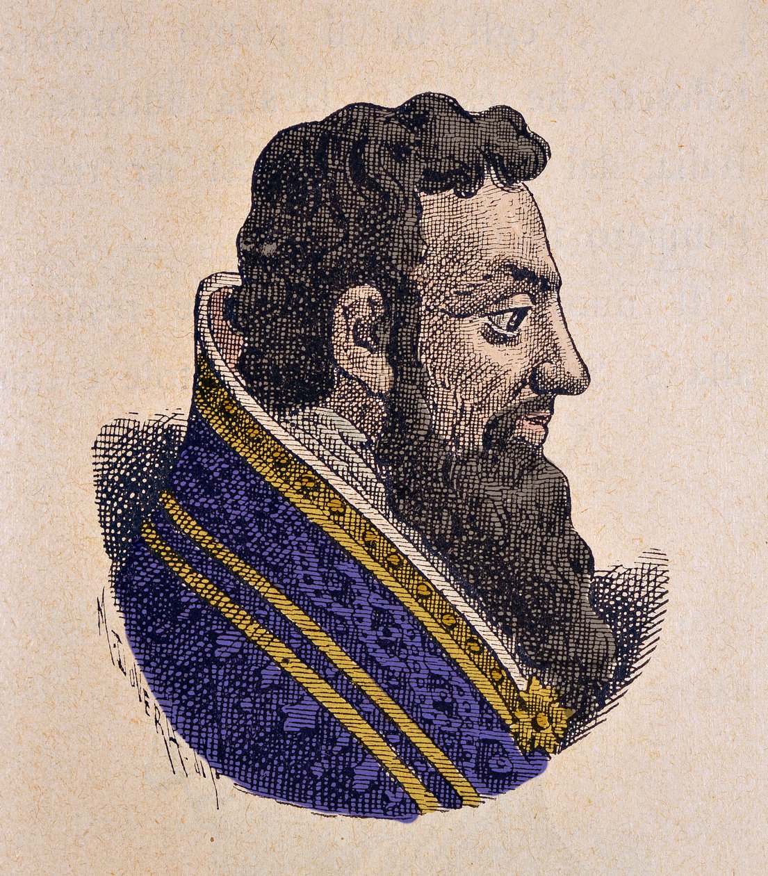 Portrait du Pape Marin II (942-946) - Italian School
