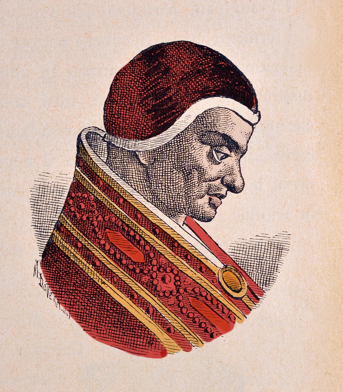 Portrait du pape Pascal II (Pasquale ou Paschal) (1099-1118) - Italian School