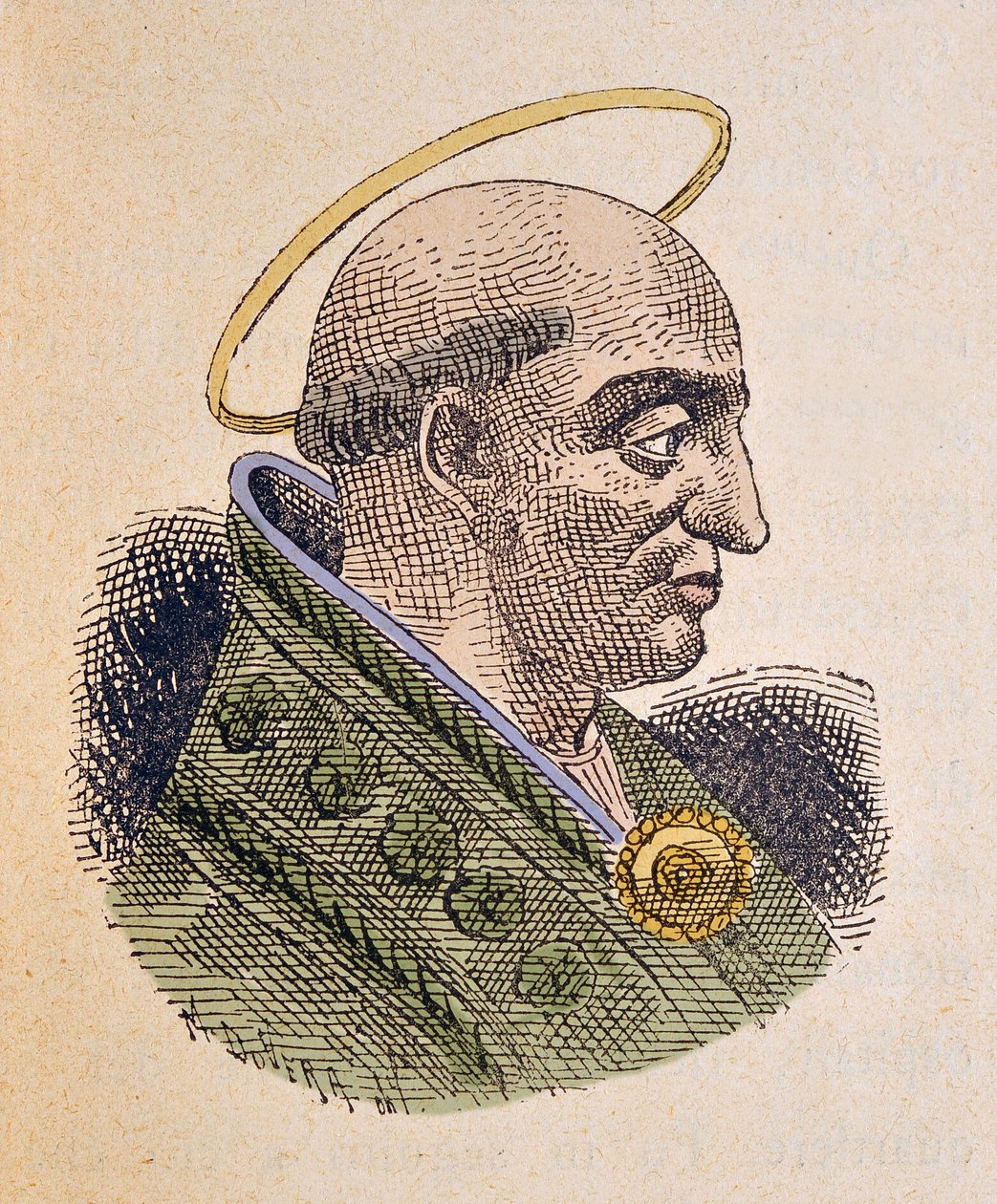 Portrait du Pape Pontien (230-235) - Italian School