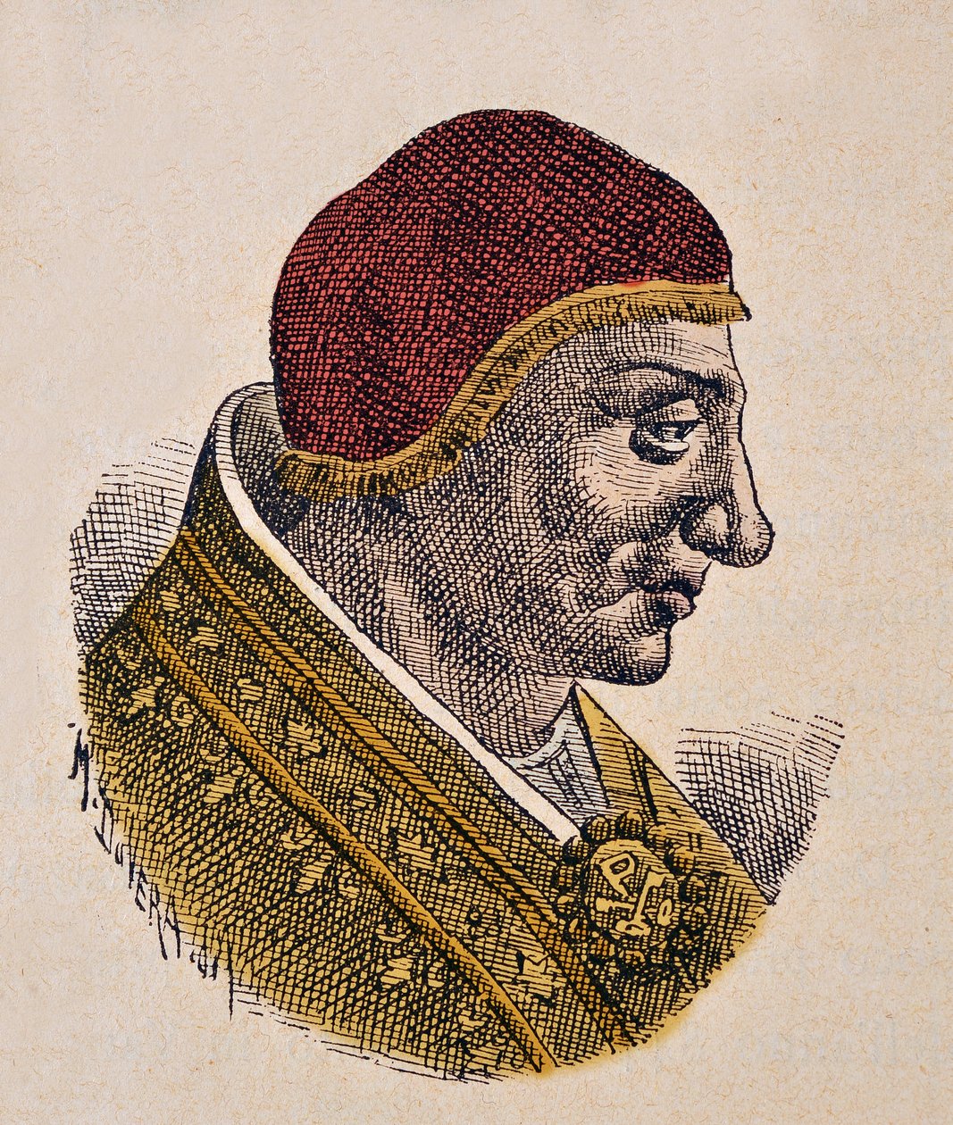 Portrait du pape Serge II - Italian School