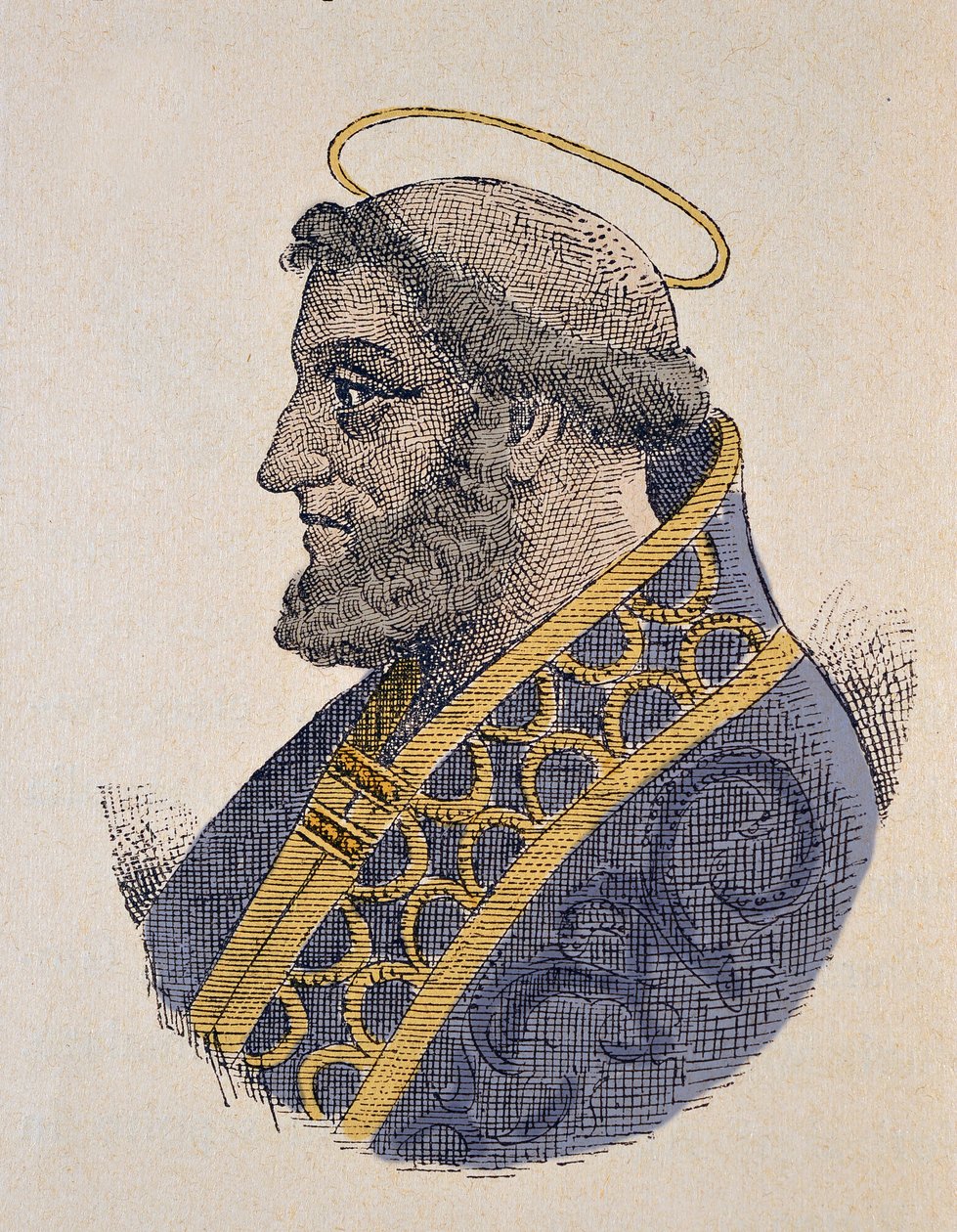 Portrait du Pape Serge Ier (687-701) - Italian School