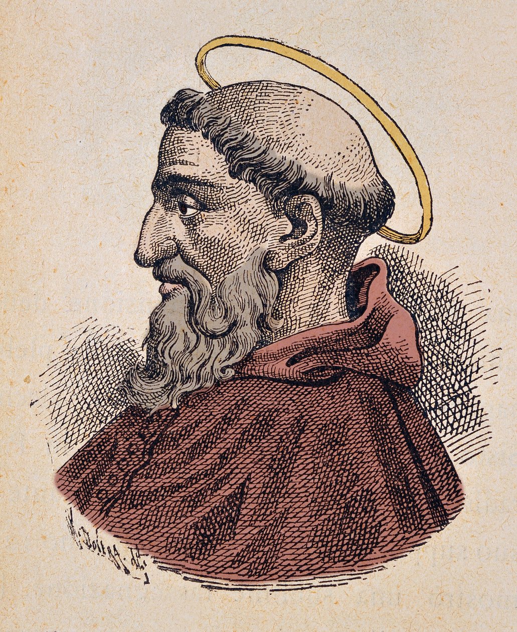 Portrait du Pape Télesphore (Telesphorus ou Telesforo) (125-136/138) - Italian School