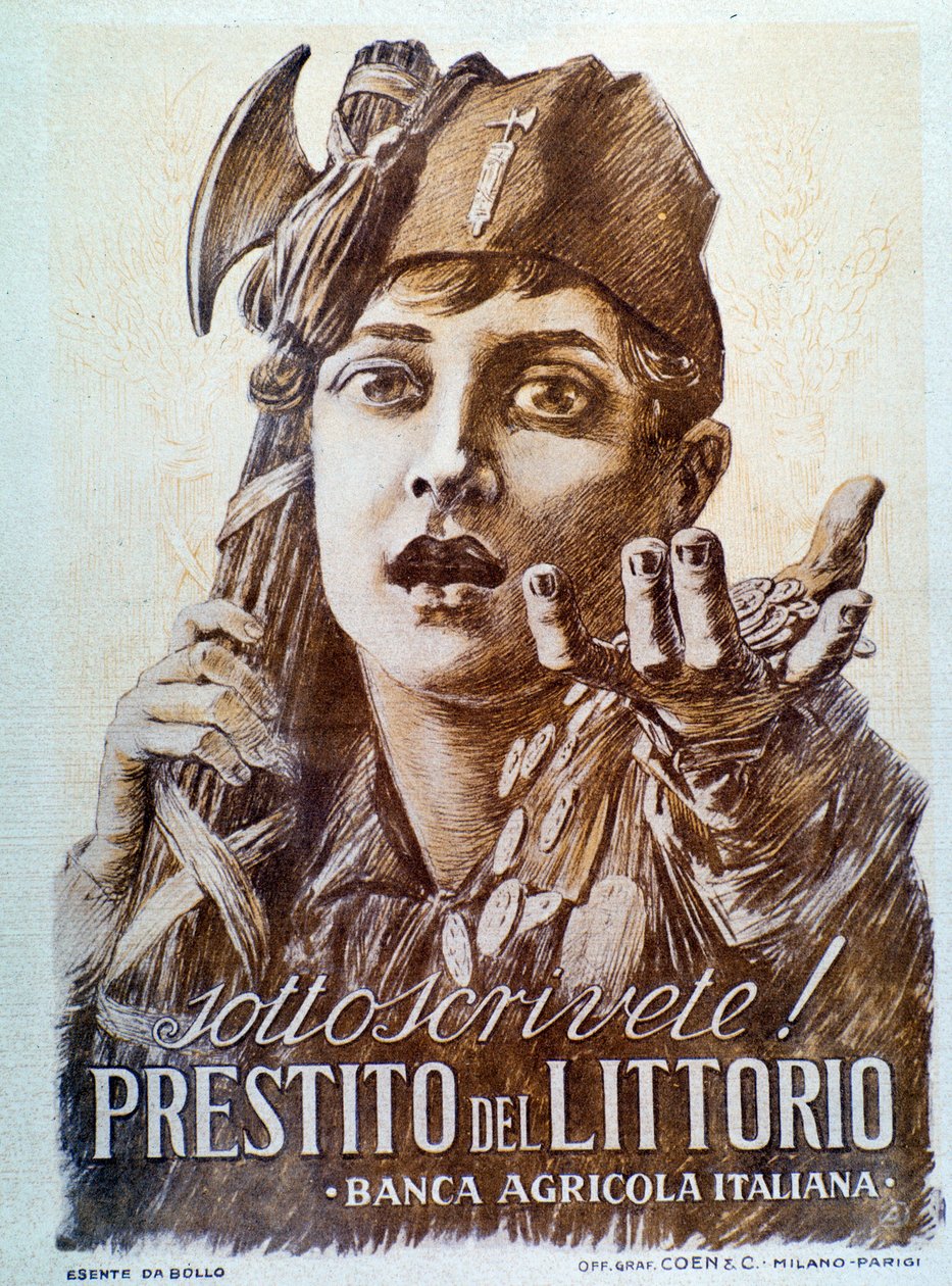 Affiche de propagande fasciste pour l