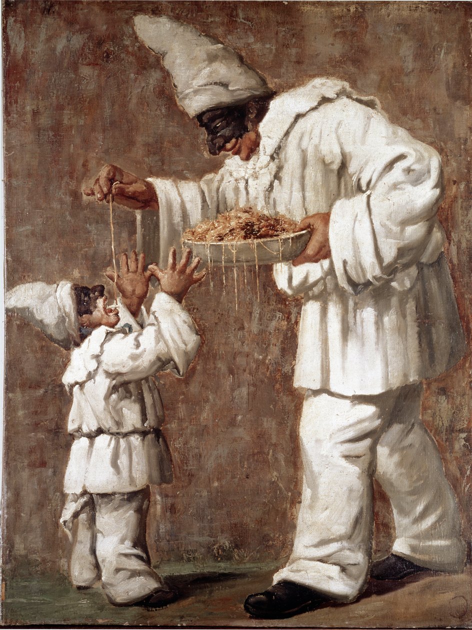 Pulcinella (Polichinelle) personnage de la commedia dell