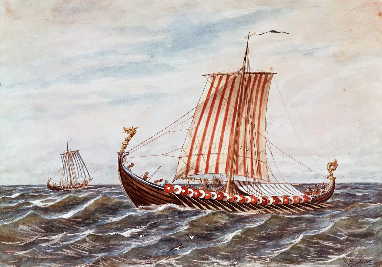 Reconstruction de bateaux vikings du Xe siècle - Italian School